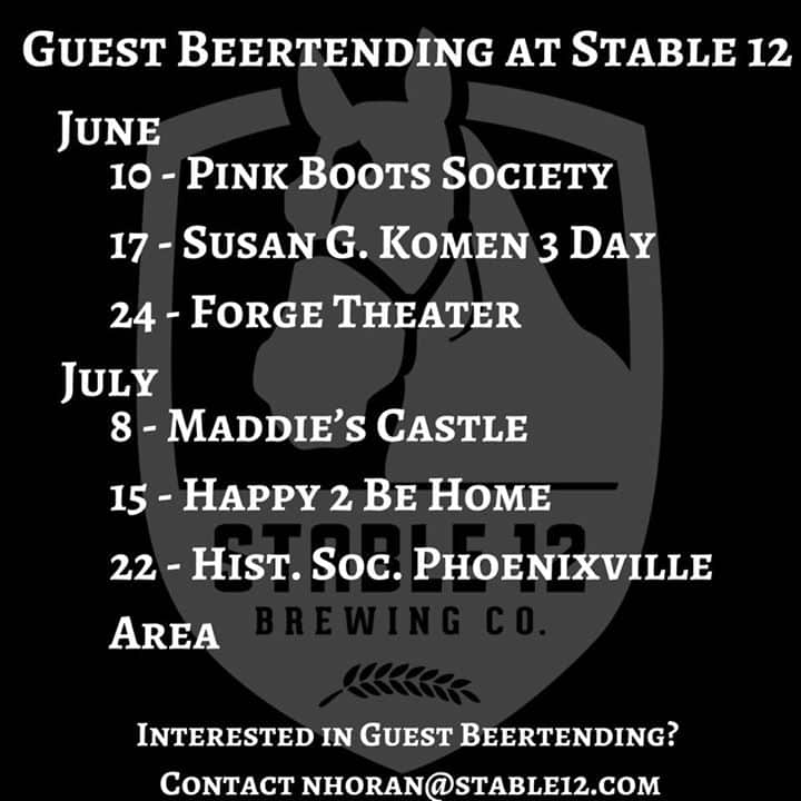 Upcoming guest beertending schedule – check the events tab on our page for more…